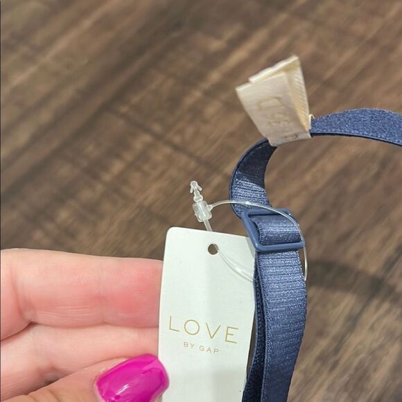 NWT GAP Satin Underwire Bra blue/gray, 36D - Picture 4 of 8